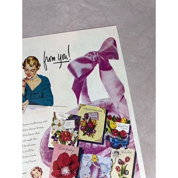 Vintage 1951 Advertising Print of Gibson Easter Cards Ad Mod MCM Ephemera - Picture 5 of 6